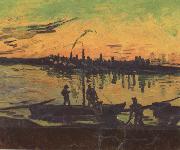 Vincent Van Gogh Coal Barges (nn04) oil painting reproduction